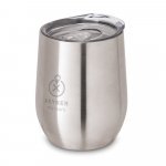 RONDE. Bicchiere da viaggio da in acciaio inox 400 mL - Cromato satinato