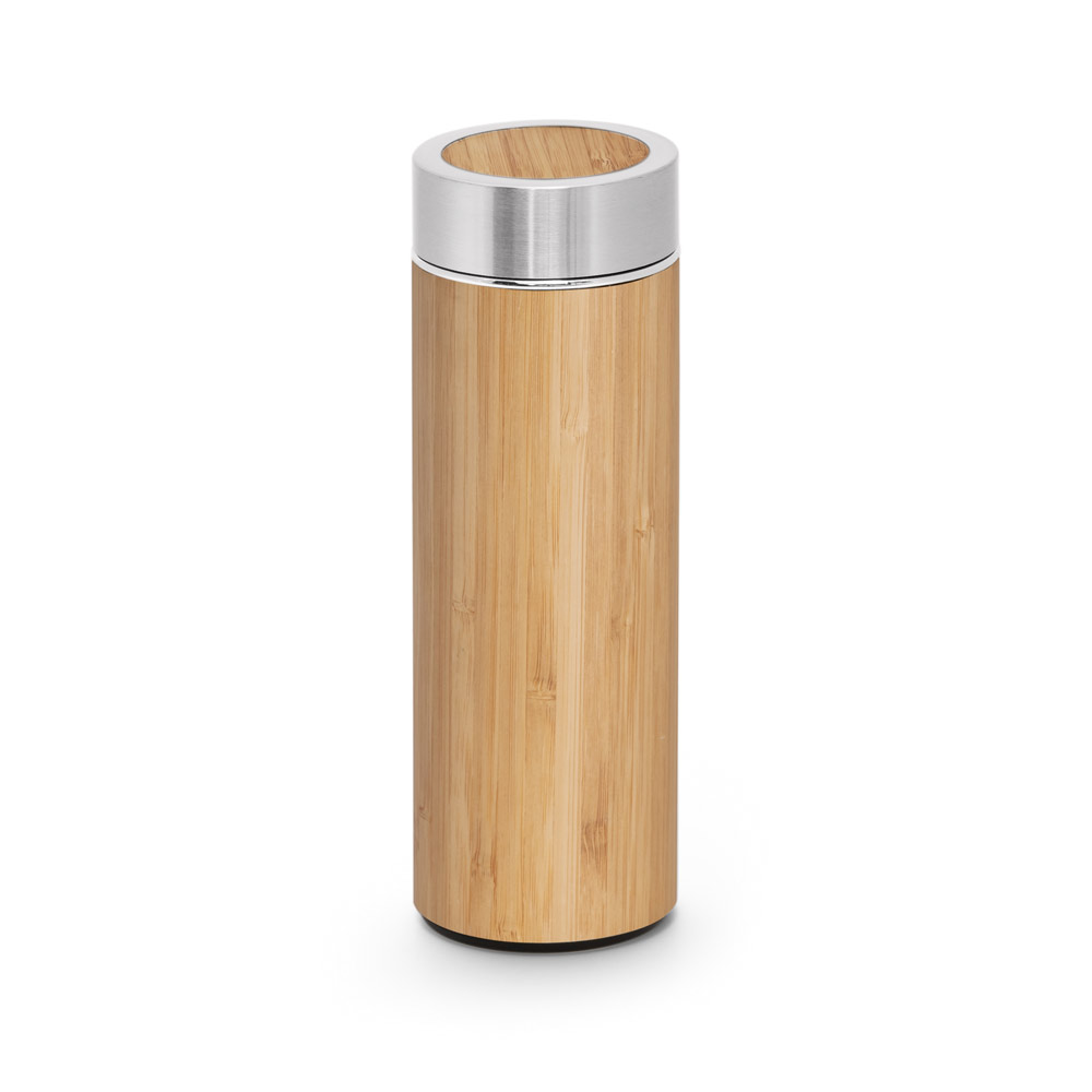 NATUREL. Borraccia termica in bambù e acciaio inox (90% riciclato) 430 mL