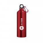 LANDSCAPE L. Sportflaska i aluminium med karbinhake 800 mL - R&ouml;d