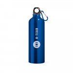 LANDSCAPE L. Sportflaska i aluminium med karbinhake 800 mL - Kungsbl&aring;