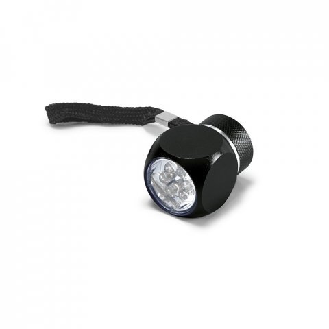 LOUIS. Torcia in alluminio con 6 LED - Nero