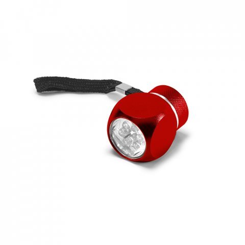 LOUIS. Torcia in alluminio con 6 LED - Rosso