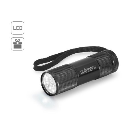 FLASHY. Aluminium zaklamp met 9 LED's en handvat