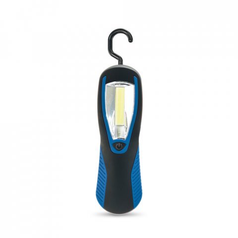 PAVIA. Linterna hecha en ABS, con LED COB - Azul