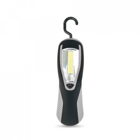PAVIA. Linterna hecha en ABS, con LED COB - Gris claro
