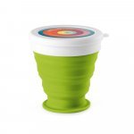 ASTRADA. Skl&aacute;dac&iacute; cestovn&iacute; kel&iacute;mek ze silikonu a PP 250 ml - Světle zelen&aacute;