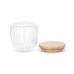 ECUADOR M. Borosilicate glass travel cup 250 mL - Natural