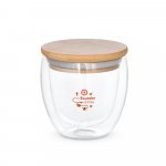 ECUADOR M. Borosilicate glass travel cup 250 mL - Natural