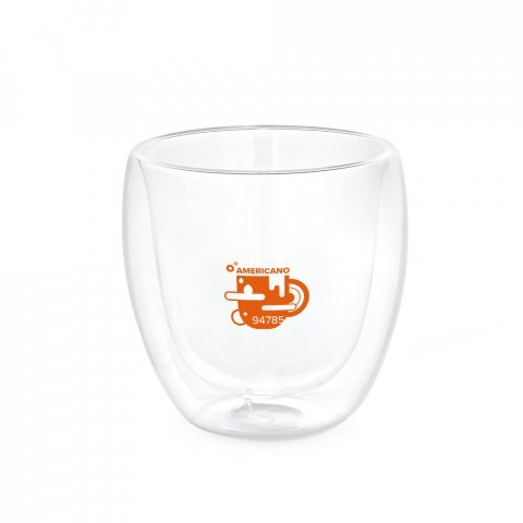 AMERICANO. Bicchiere in vetro borosilicato in vetro 220 mL - Trasparente