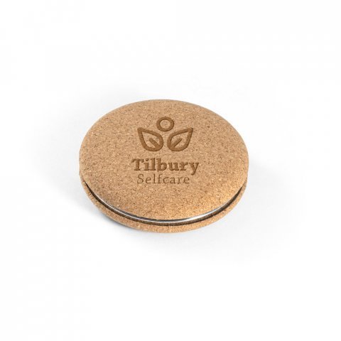 TILBURY. Espejo doble de bolso - Natural