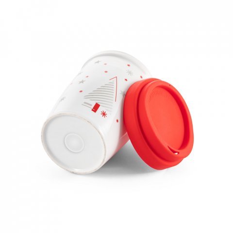 HAZARD. Verre de voyage - Rouge