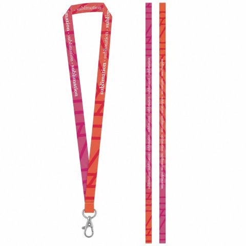 BRIGHTON S. SET Lanyard SUBLIMATION Long II (20 mm) med 20 mm karbinhake  - Prov - Vit