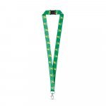 DOVER. SET Lanyard SUBLIMATION Long II (20 mm) in recycled polyester (100% rPET) with Hook Trigger Snap 20 mm and safety lock - White