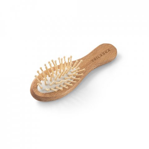 DERN. Spazzola per capelli in legno con denti in bamb&ugrave; - Naturale