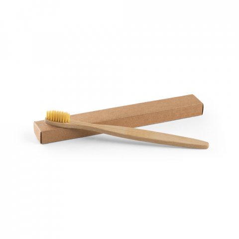 DELANY. Tandenborstel met bamboe lichaam en nylon tanden - Naturel