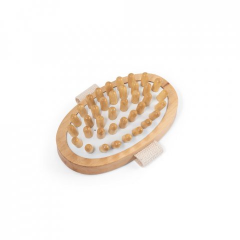 DOWNEY. Cepillo de masaje de ba&ntilde;o de madera - Natural