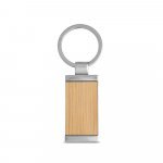 HOMER. Rectangular bamboo keyring - Natural