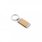 HOMER. Rectangular bamboo keyring - Natural