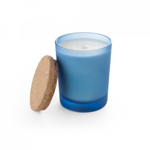DUVAL. Vela arom&aacute;tica con tapa de corcho 180 g - Azul