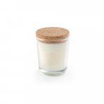 ZEN 80. Aromatic candle in a glass holder with a cork lid 80 g - Transparent
