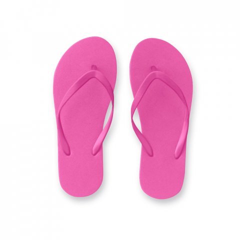 MAUPITI L / XL. Bekv&auml;ma tofflor med PE-sula och PVC-band - Rosa