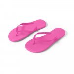 MAUPITI L / XL. Bekv&auml;ma tofflor med PE-sula och PVC-band - Rosa
