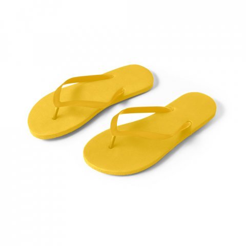 MAUPITI L / XL. Bekv&auml;ma tofflor med PE-sula och PVC-band - Gul