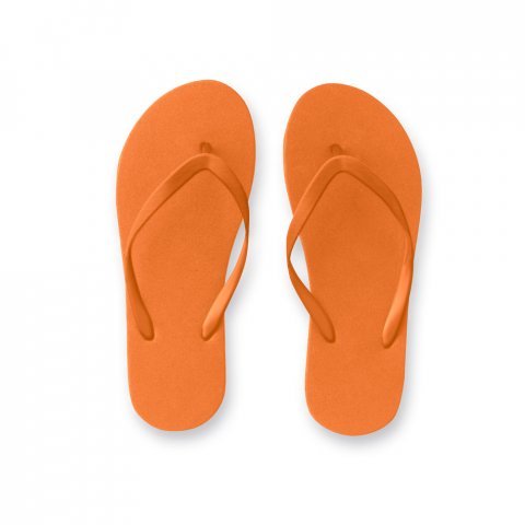 MAUPITI L / XL. Bekv&auml;ma tofflor med PE-sula och PVC-band - Orange