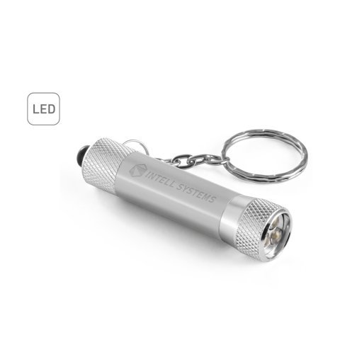 RE-LERGAN. Privezak za ključeve od aluminijuma (92% recikliran) sa LED lampom sa 3 svetla