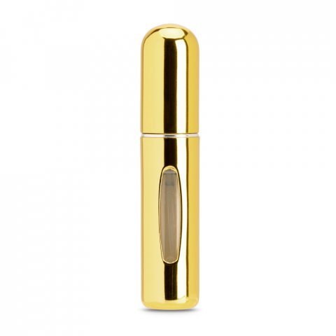 LINDEN. Aluminiowy atomizer do perfum z możliwością łatwego napełniania - Złoty