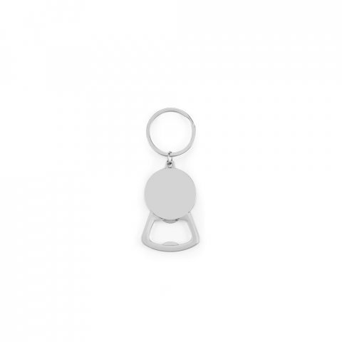 MEEKO. Okrugli gvozdeni privezak za ključeve sa cinkovim i bambusovim detaljima - Natural