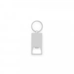 SYLVESTER. Pravougaoni privezak za ključeve od metala sa otvaračem za fla&scaron;e - Natural