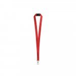 LEEDS. Polyesterist&auml; valmistettu kaulanauha turvalukolla - Punainen