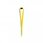 LEEDS. Polyesterist&auml; valmistettu kaulanauha turvalukolla - Keltainen