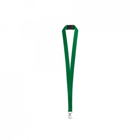 LEEDS. Polyesterist&auml; valmistettu kaulanauha turvalukolla - Vihre&auml;