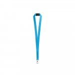 LEEDS. Polyesterist&auml; valmistettu kaulanauha turvalukolla - Vaaleansininen