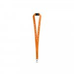LEEDS. Polyesterist&auml; valmistettu kaulanauha turvalukolla - Oranssi