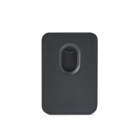 CONNOR. Tarjetero magn&eacute;tico de PU que se acopla f&aacute;cilmente a la parte trasera del m&oacute;vil, con bloqueo RFID - Negro