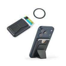 CONNOR. M&aacute;gneses PU k&aacute;rtyatart&oacute;, amely k&ouml;nnyen r&ouml;gz&iacute;thető a mobiltelefon h&aacute;tulj&aacute;ra, RFID-v&eacute;delemmel