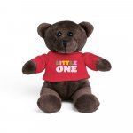 BEAR. plys bamse med t-shirt - R&oslash;d 