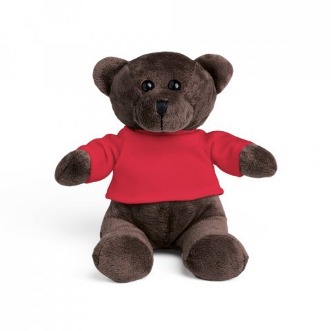 BEAR. plys bamse med t-shirt - R&oslash;d 
