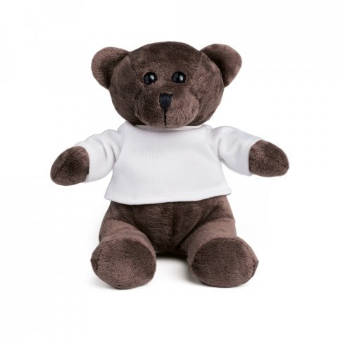 GRIZZLY. Peluche "ours" avec t-shirt - Blanc