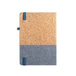QUENTAL A5. Agenda de corcho y lino - Azul