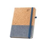 QUENTAL A5. Agenda de corcho y lino - Azul