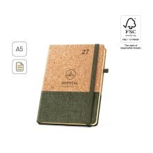 QUENTAL A5. Agenda de corcho y lino