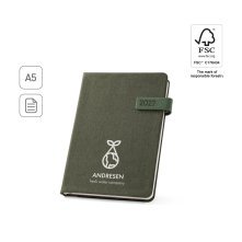 ANDRESEN A5. Agenda en poli&eacute;ster reciclado (100% rPET)