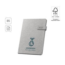 ANDRESEN B5. Agenda en poli&eacute;ster reciclado (100% rPET)