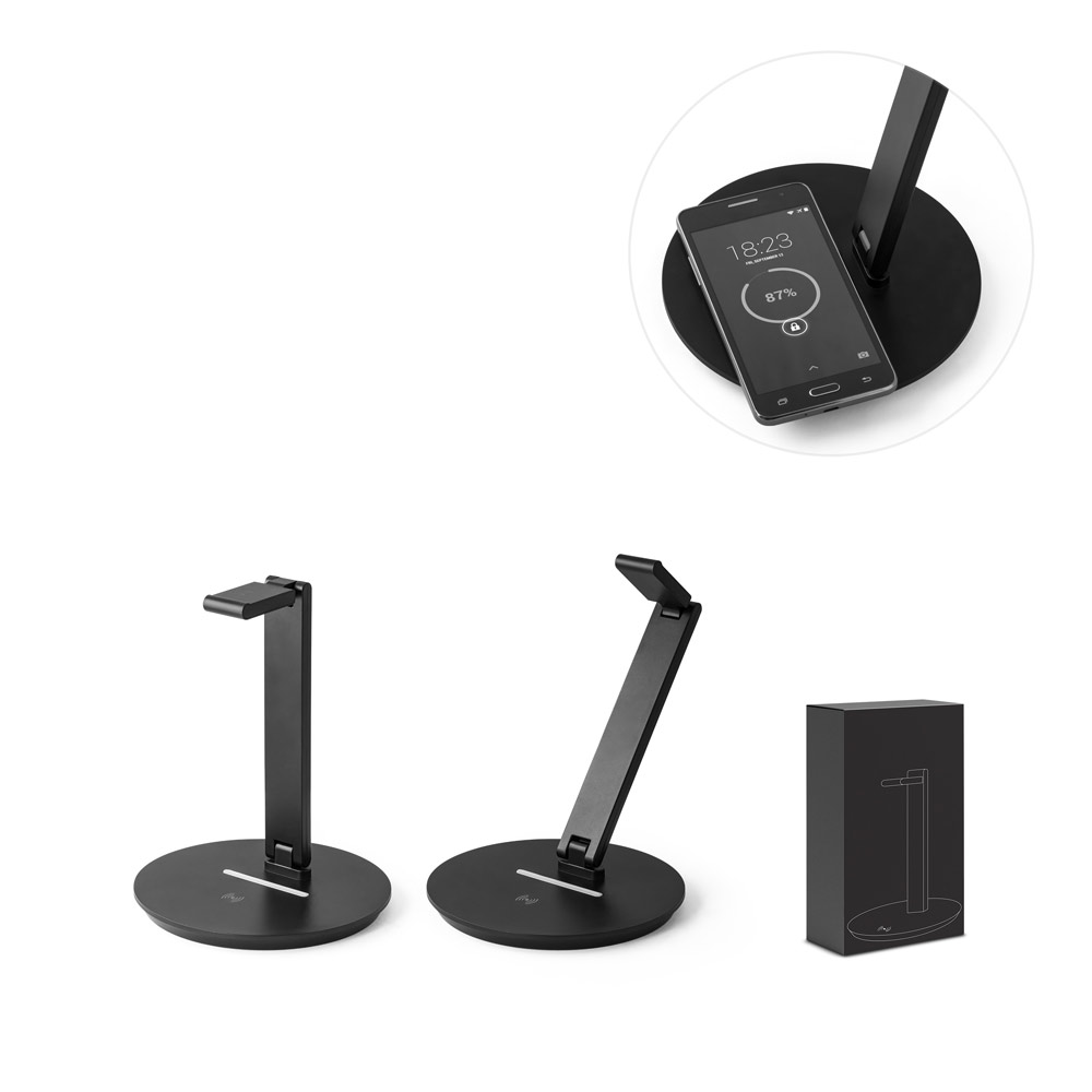 Suporte para auscultadores em ABS com carregador wireless — Personalizado