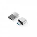 MINSKY. Set di 2 adattatori USB-A / USB-C in alluminio - Cromato satinato