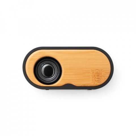 TILLY. B&aelig;rbar 3W-h&oslash;jttaler med 5 timers batterilevetid p&aring; bambus og genanvendt ABS (100 % rABS) - Sort